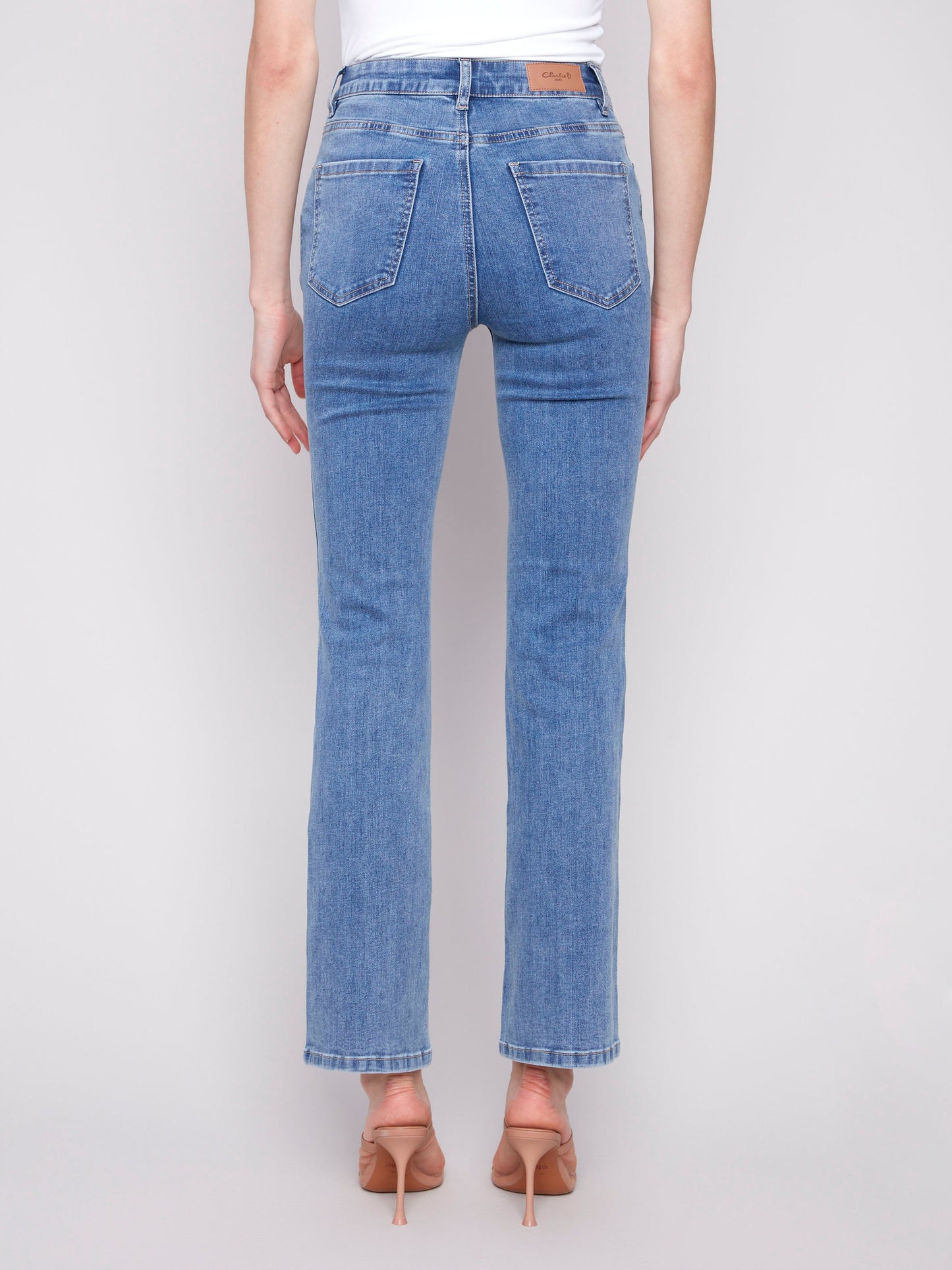Celine Flare Leg Jeans - Medium Blue