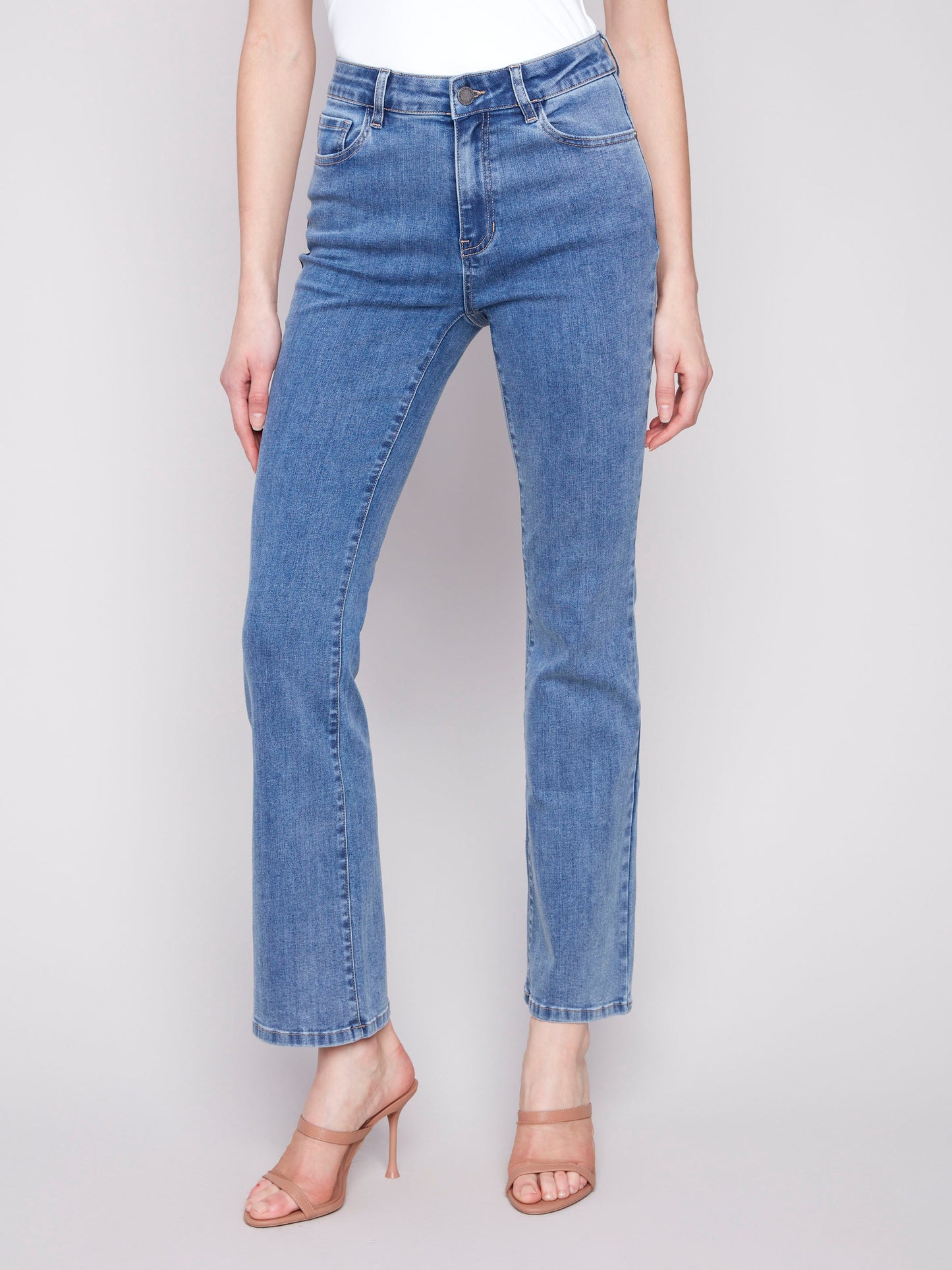 Celine Flare Leg Jeans - Medium Blue