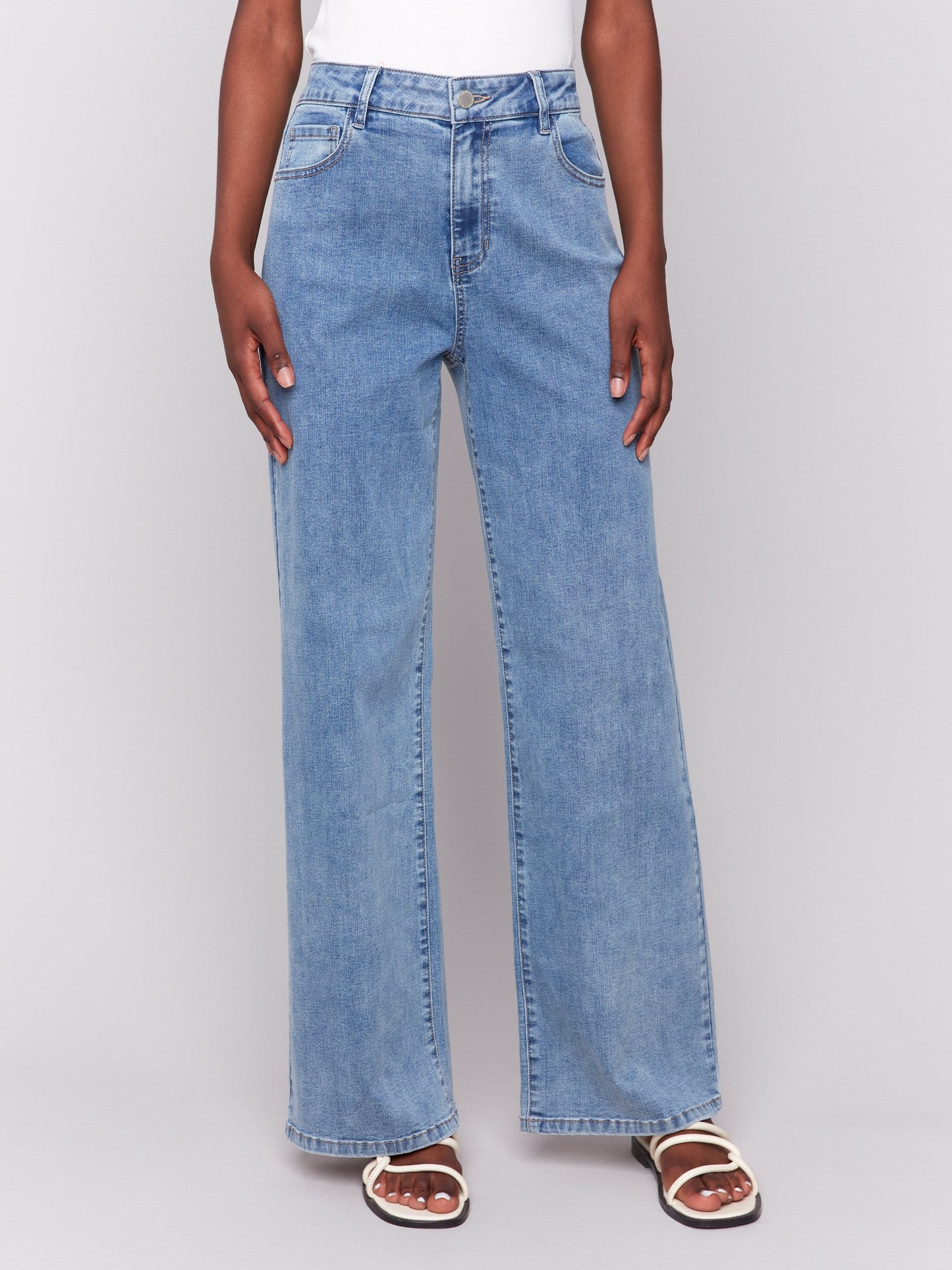 Chloe Wide Leg Jeans - Light Blue