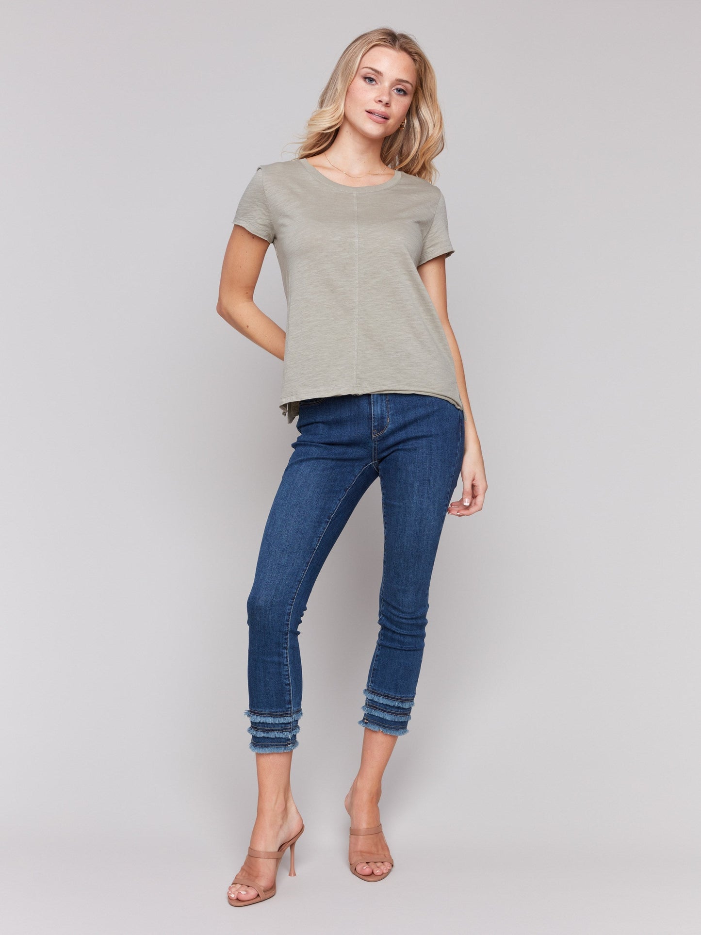 Organic Cotton Slub T-shirt - Celadon
