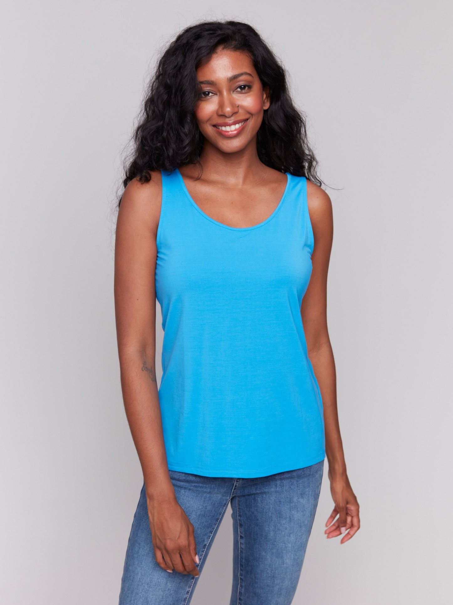 Reversible Bamboo Cami - Lagoon