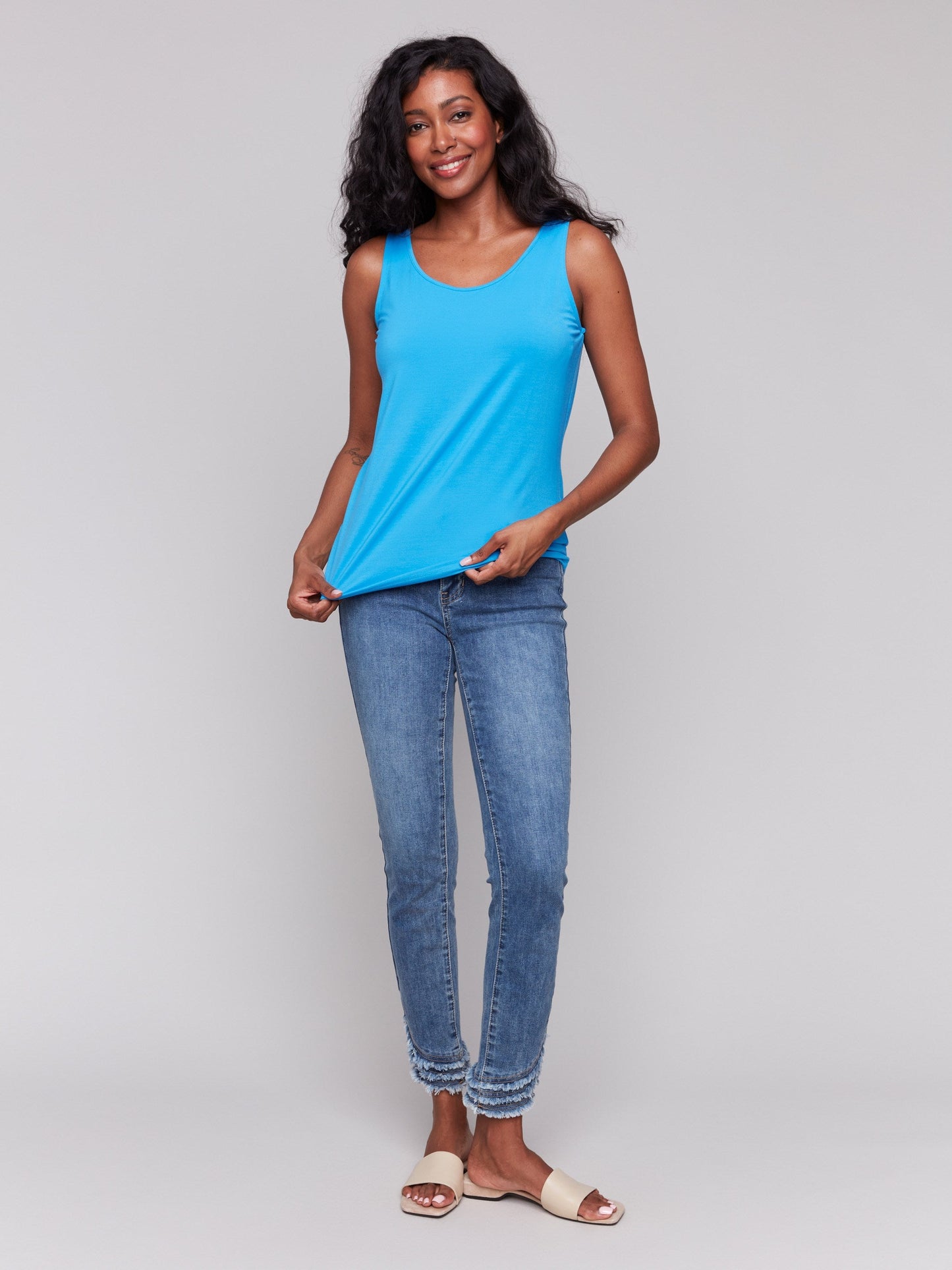 Reversible Bamboo Cami - Lagoon