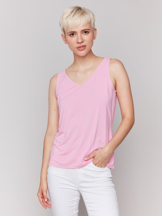 Reversible Bamboo Cami - Begonia